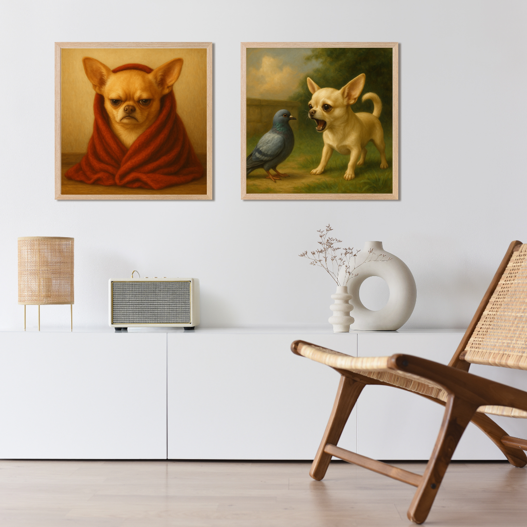 Chihuahua Digital Download – Funny Printable Wall Art (Instant Download, Chihuahua Drama)