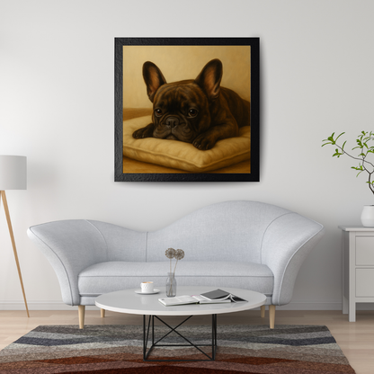 Bulldog Pillow Sad Pup – Digital Download Wall Art