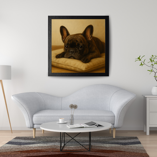 Bulldog Pillow Sad Pup – Digital Download Wall Art