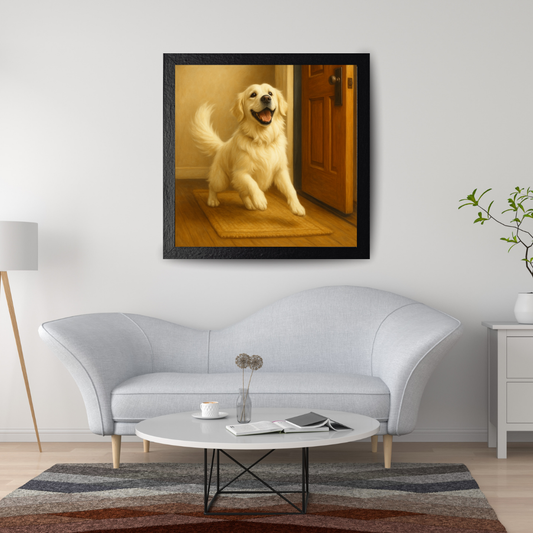 Golden Welcome – Waiting by the Door