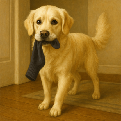 Sock Thief – Happy Golden Moment